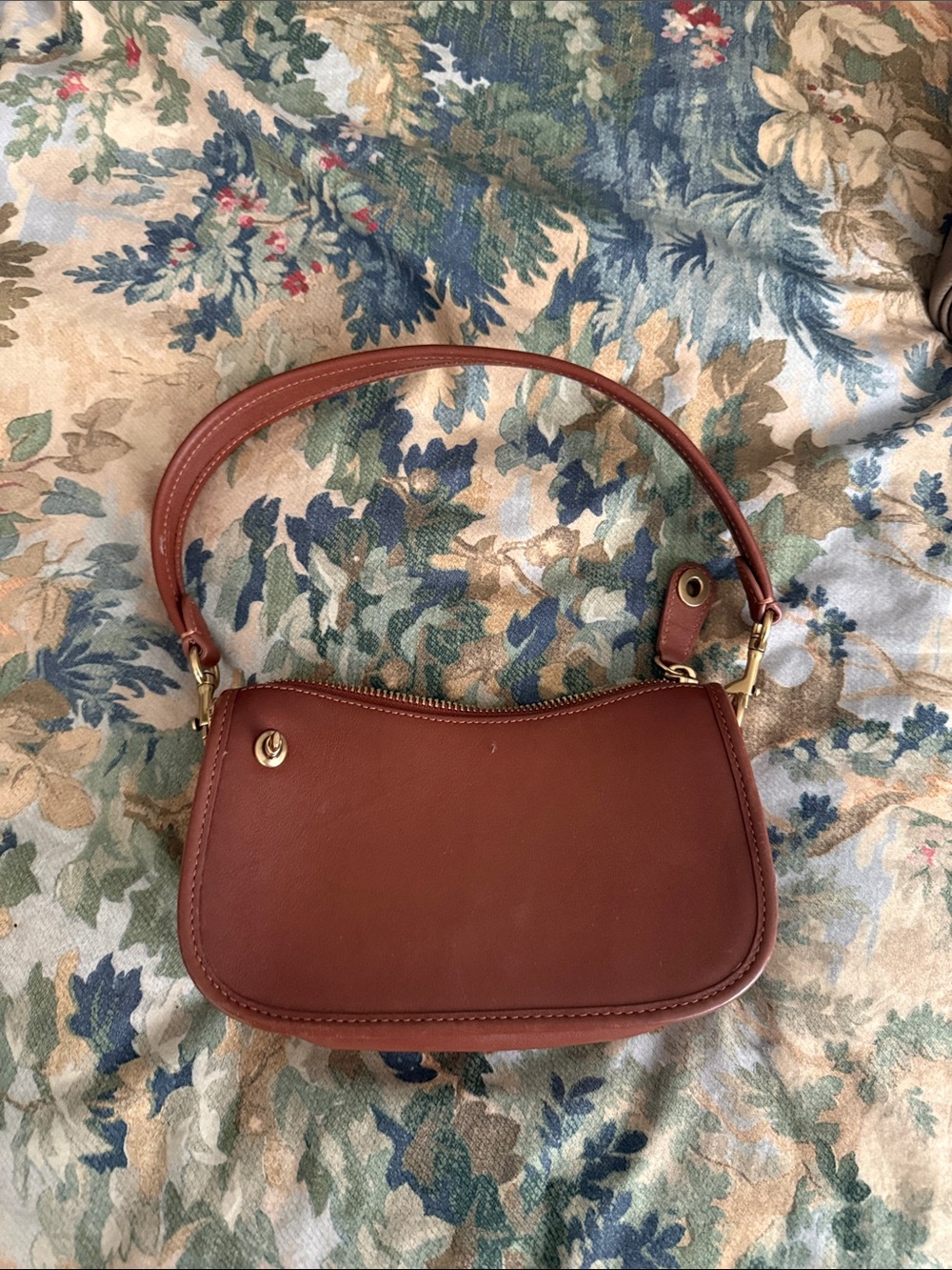 Classic Brown Leather Shoulder Bag coach